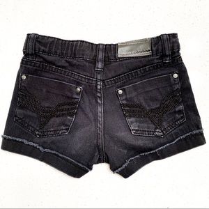 Girls Vigoss black distressed stretch denim